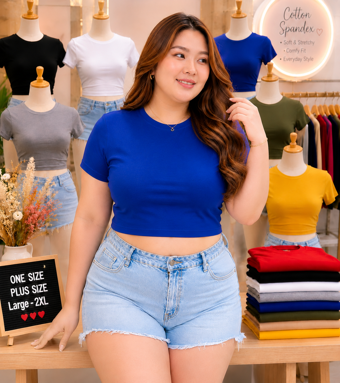 XDM-Sulit CurvyFit Basic Crop Top!