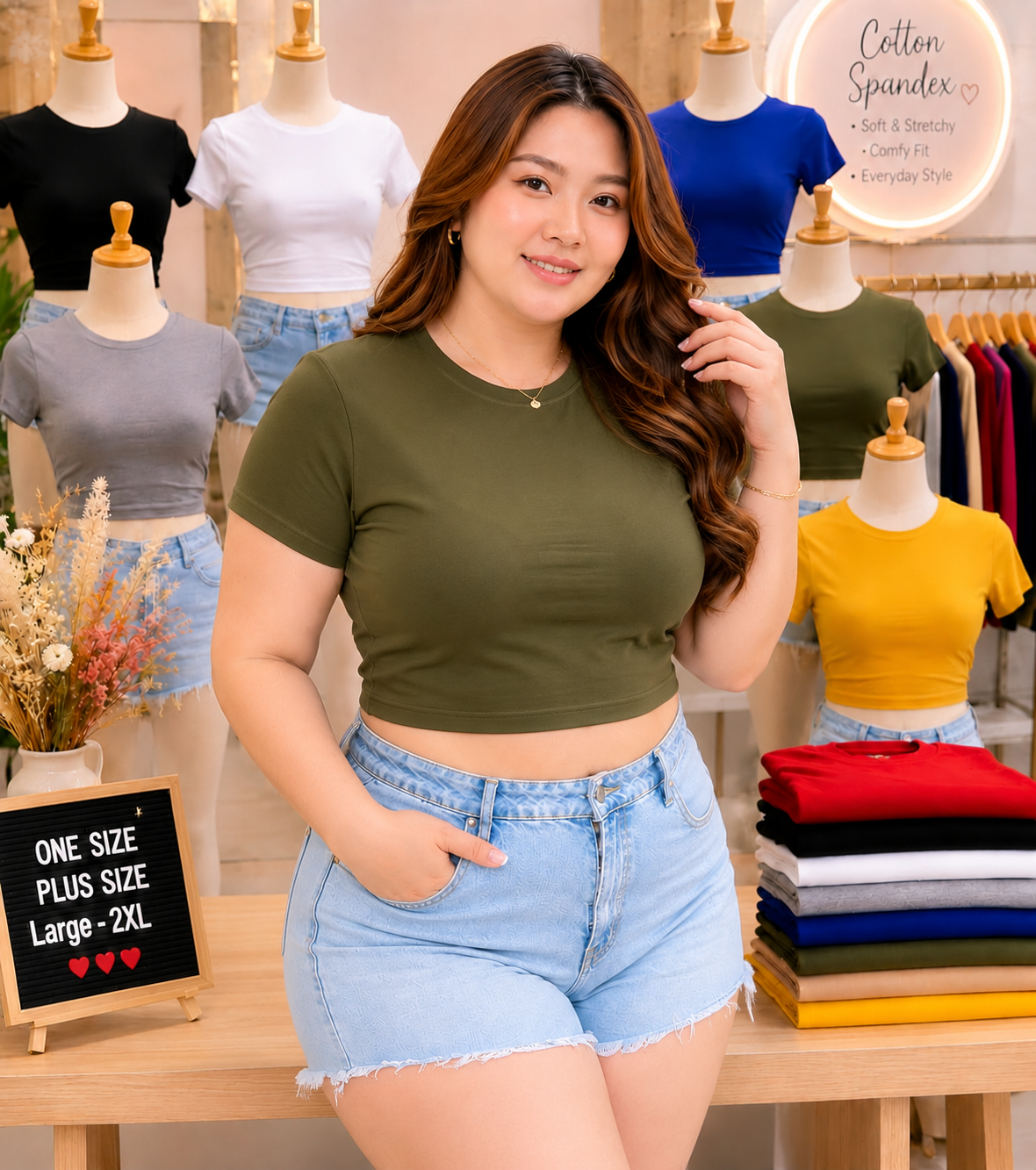 XDM-Sulit CurvyFit Basic Crop Top!