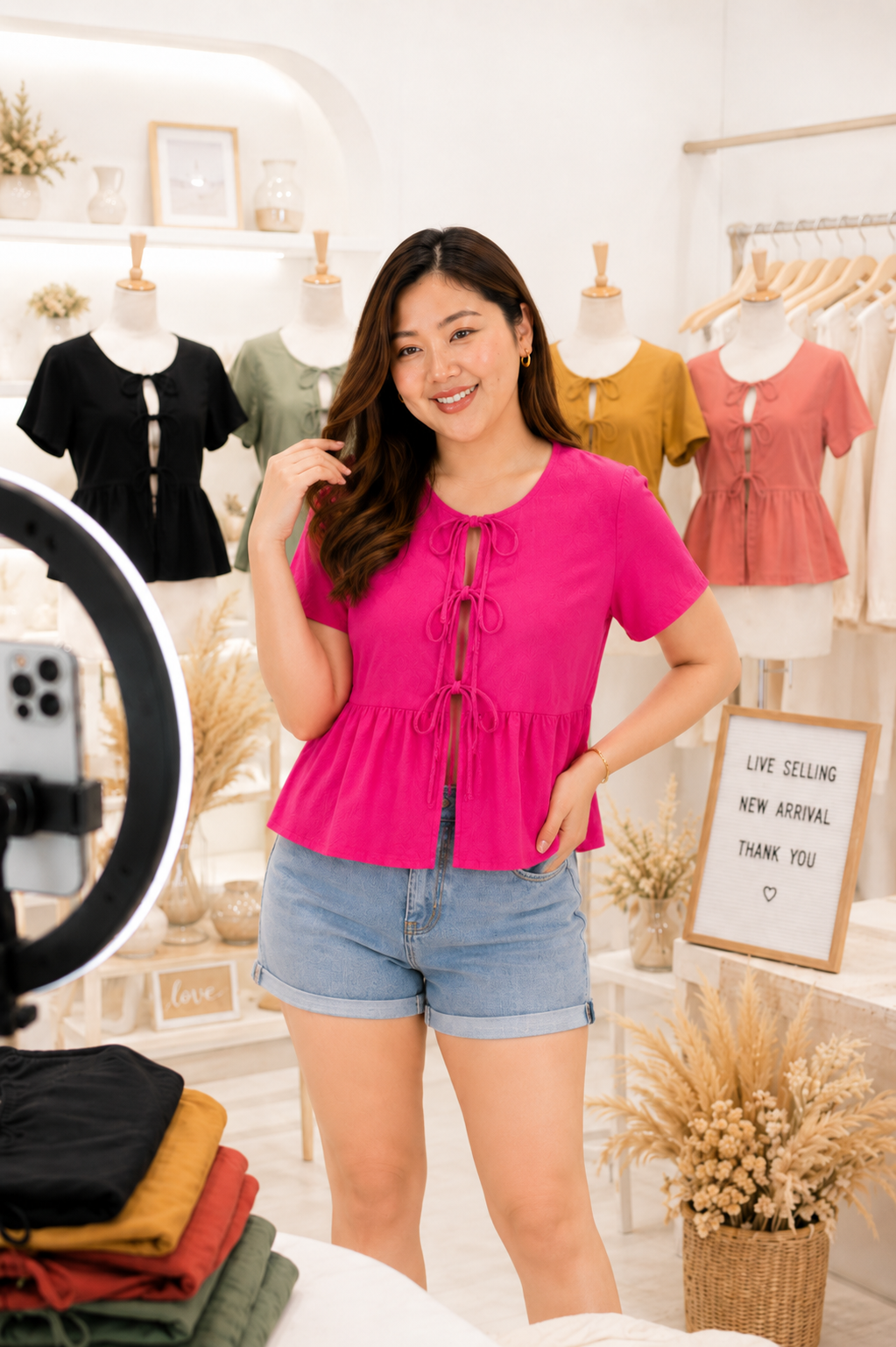 XDM-Phoebe SelF-Tie Peplum Top | Crumpled Linen Fabric | Regular & Plus Size Available