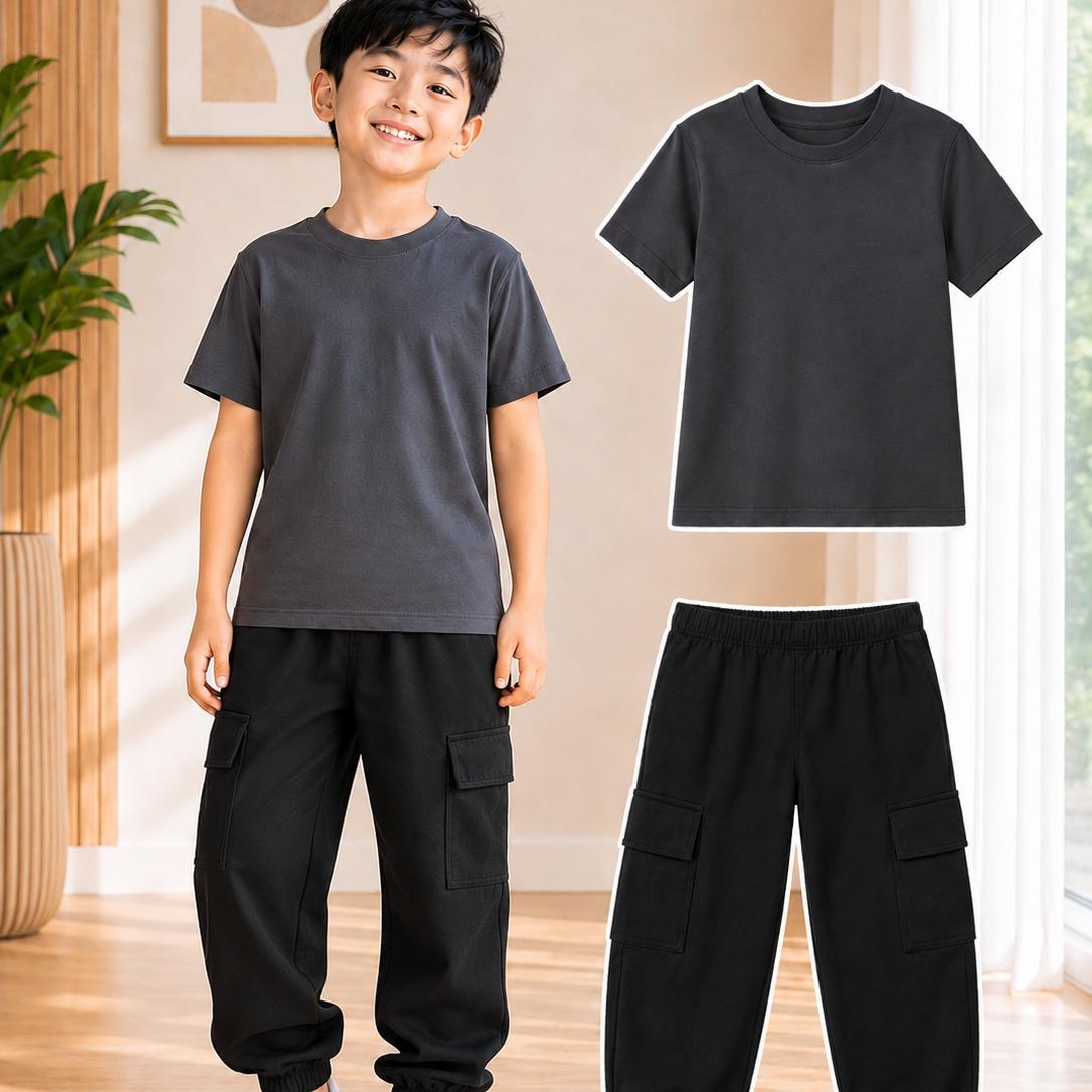 XDM-Kids Premium Cargo Pants Set for Boys |  Best fit for ages 2 - 8 YRS OLD
