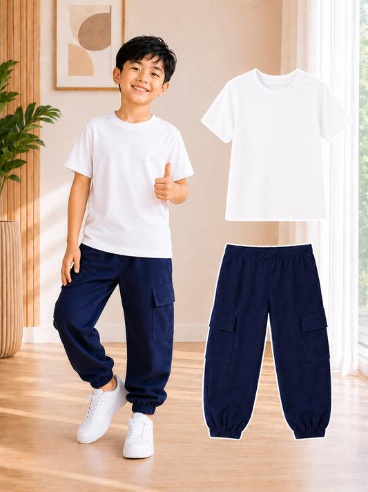 XDM-Kids Premium Cargo Pants Set for Boys |  Best fit for ages 2 - 8 YRS OLD